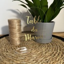 Numéro de table Transparent / Or
