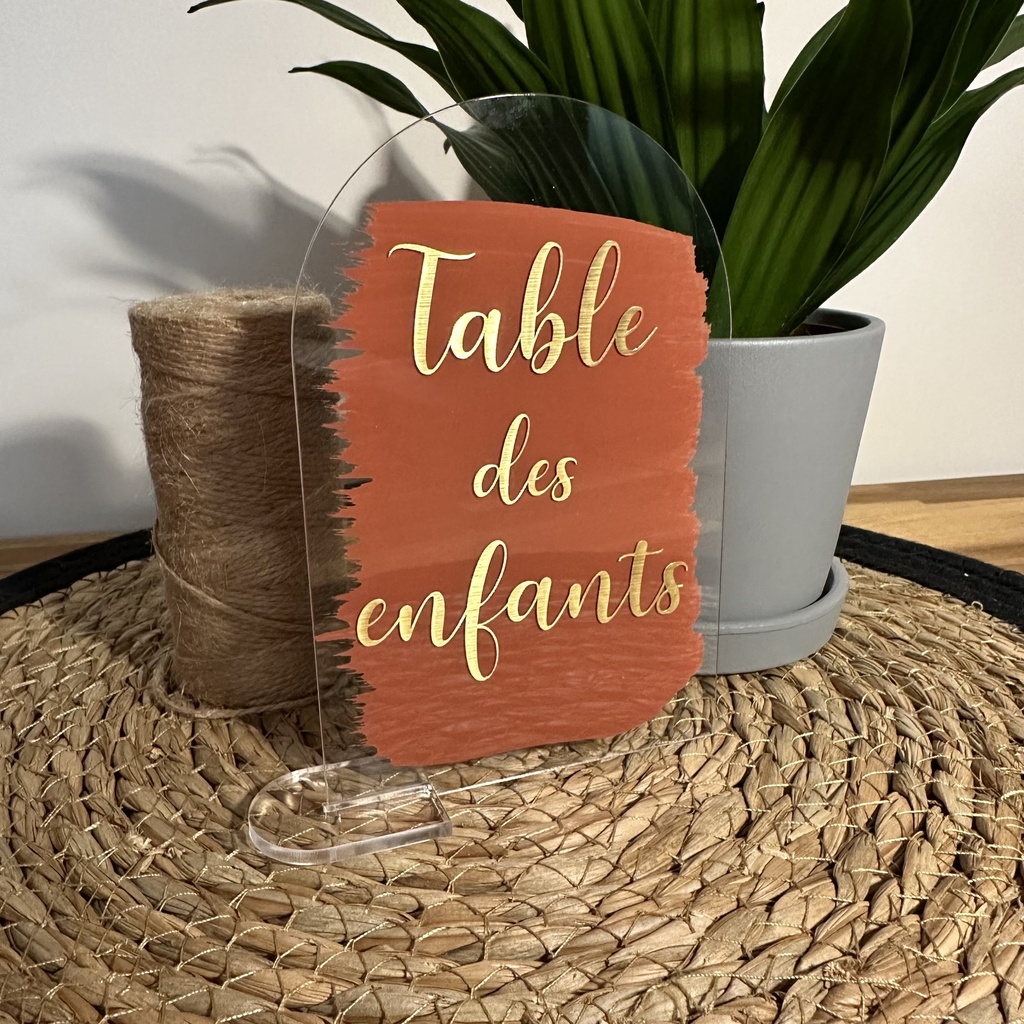 Numéro de table Terracotta / Or