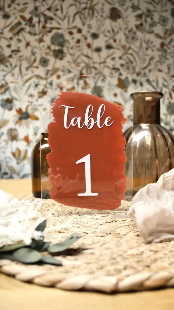 Numéro de table Terracotta