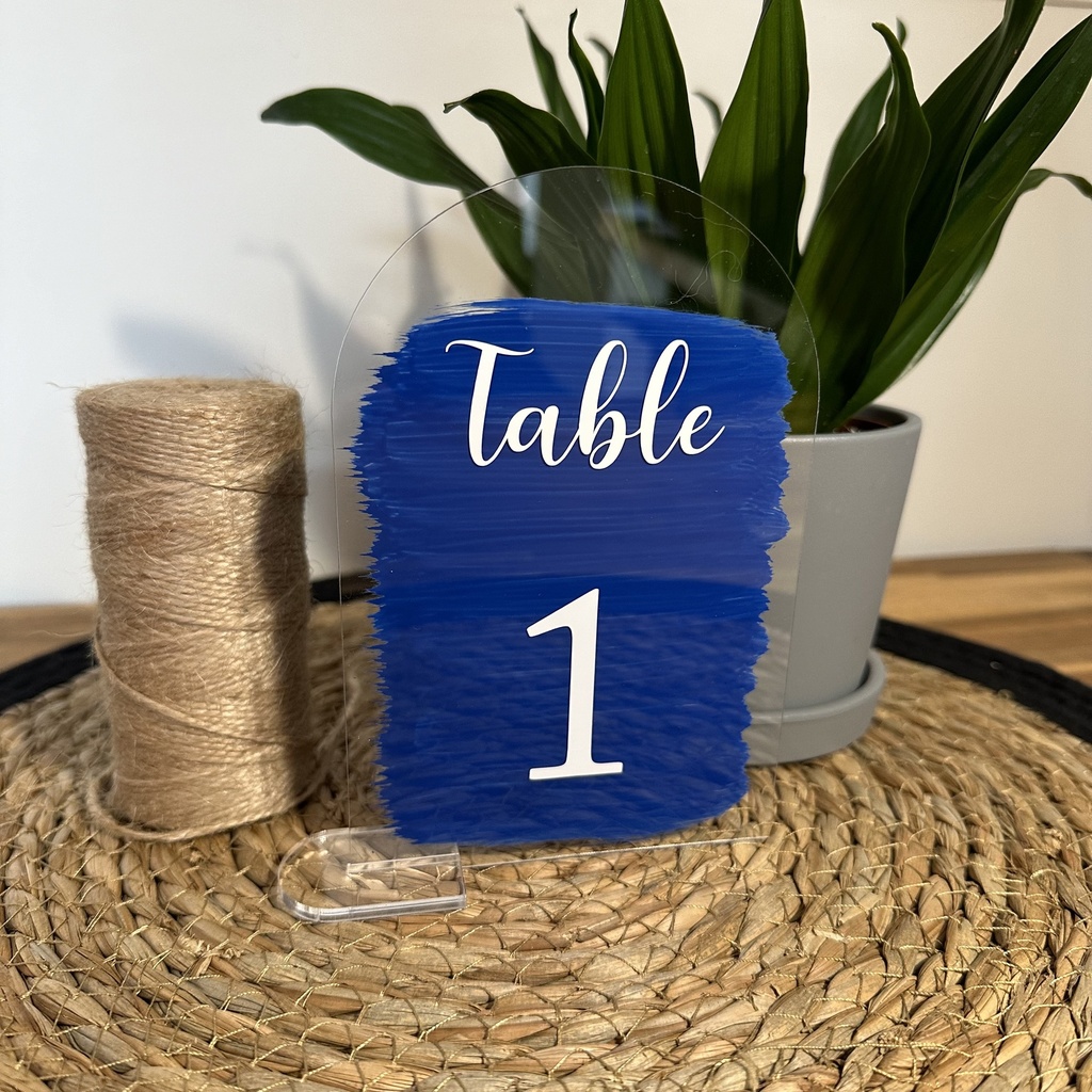 Numéro de table Bleu 