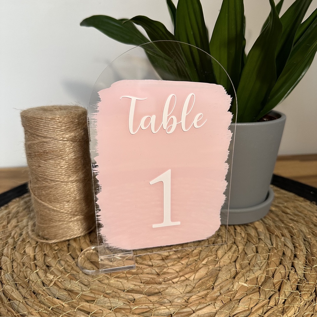 Numéro de table Rose 