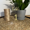 Numéro de table Transparent / Or