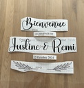 Stickers panneau bienvenue mariage