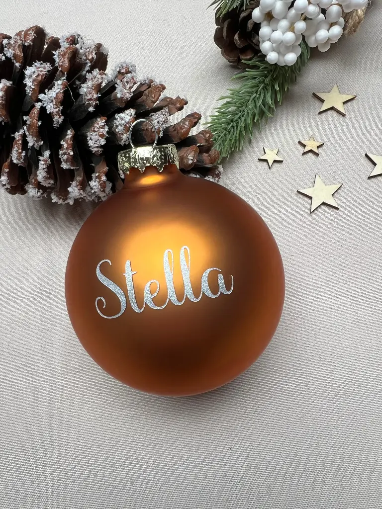 Stickers prénom personnalisés pour boules de Noël (1 : Or)
