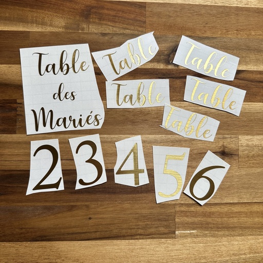 Stickers Numéro de table