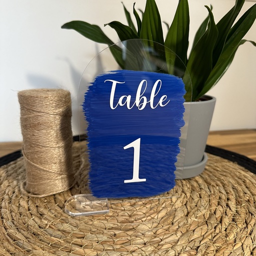 Numéro de table Bleu 