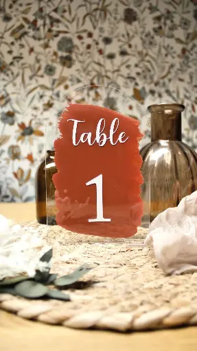 Numéro de table Terracotta