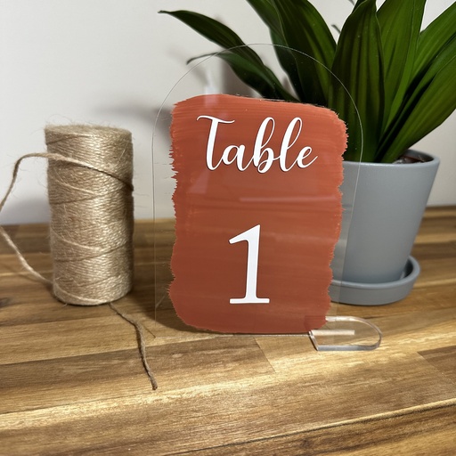 Numéro de table Terracotta