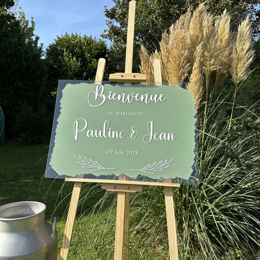 Panneau bienvenue Mariage Plexiglass