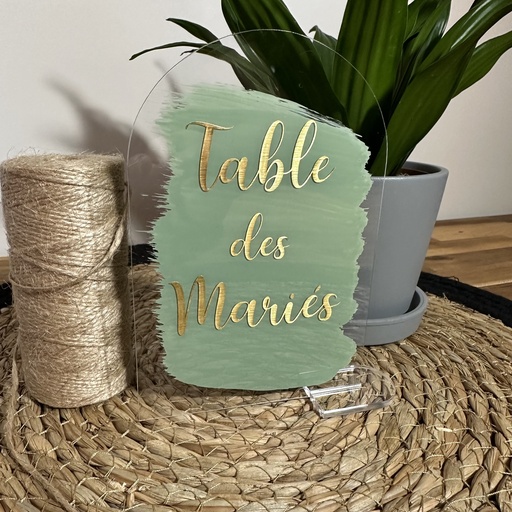 Numéro de table Vert sauge