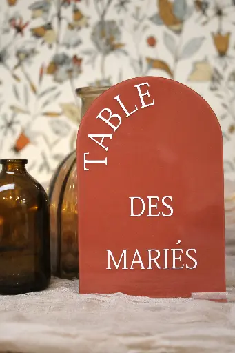 Numéro de table terracotta