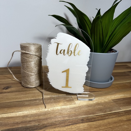 Numéro de table Beige