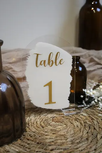 Numéro de table Beige